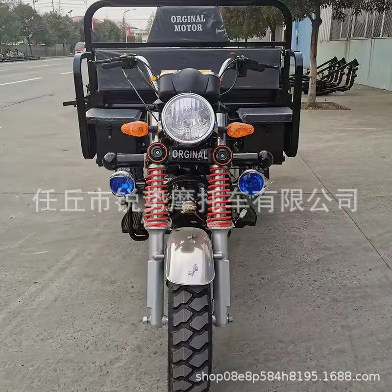 Africa's Best-Selling Three-Wheel Fuel Motorcycle Cargo Agricultural Dump Truck Gasoline Motorcycle Load King Cross-Border