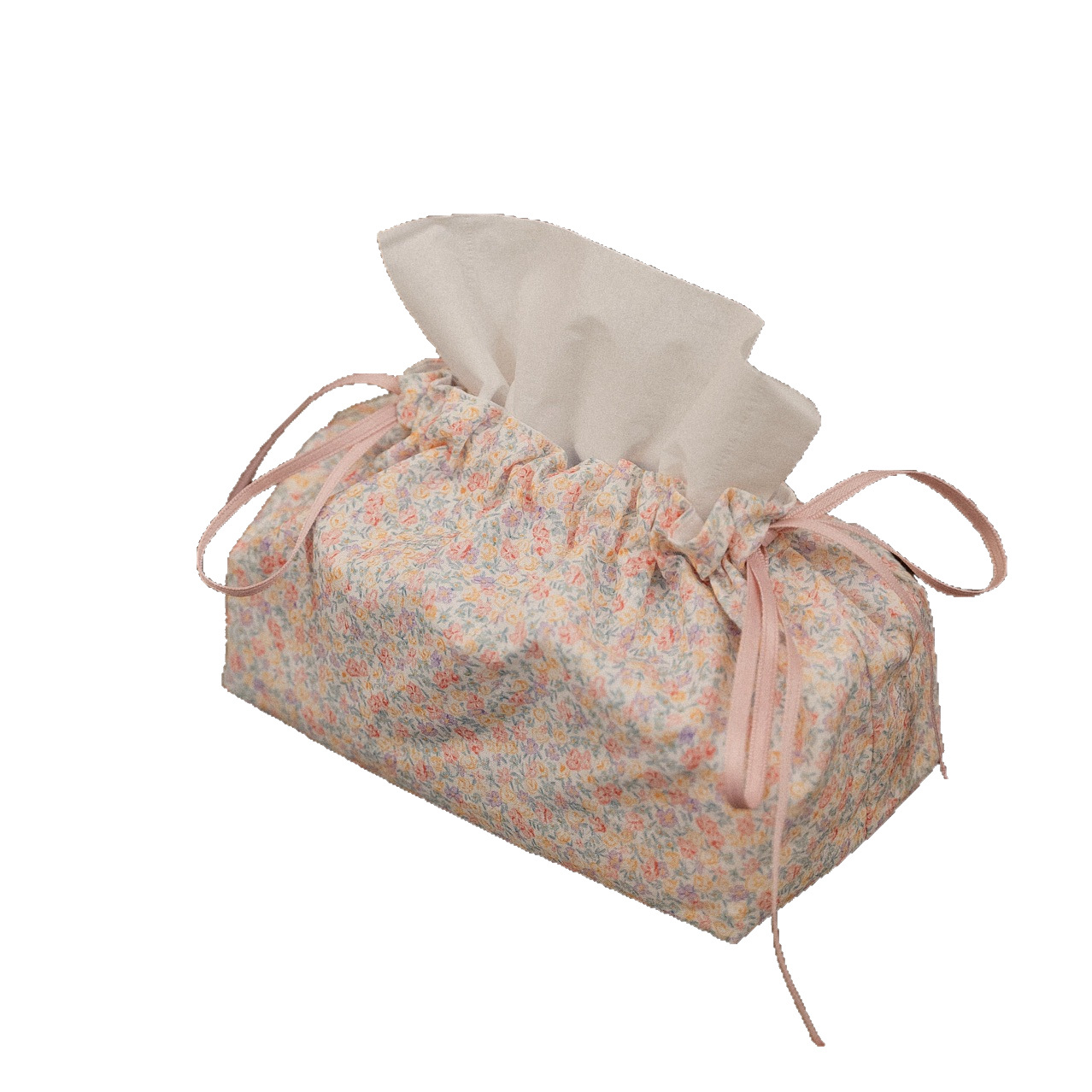 Niche High-Value Fabric Tissue Box Ins Style Car Seat Tissue Box Center Console Living Room Bedroom Tissue Bag