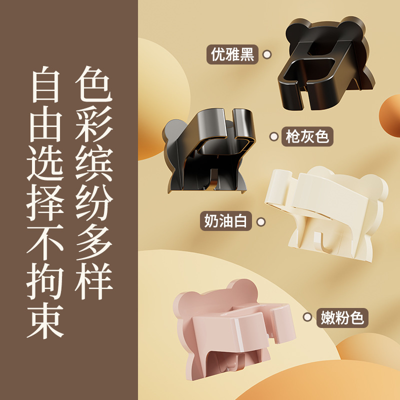 Hair Dryer Rack Punch-free Hotel Toilet Hair Dryer Hanger Wall-mounted Dryer Bracket Bathroom Storage