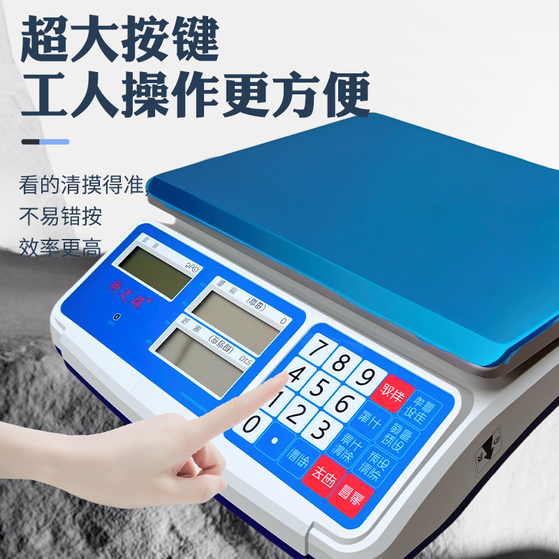 New Digital Scale 0.01 Precision Counting Scale 30kg High-Precision Gram Scale 0.1g Digital Scale Household Industrial Bench Scale