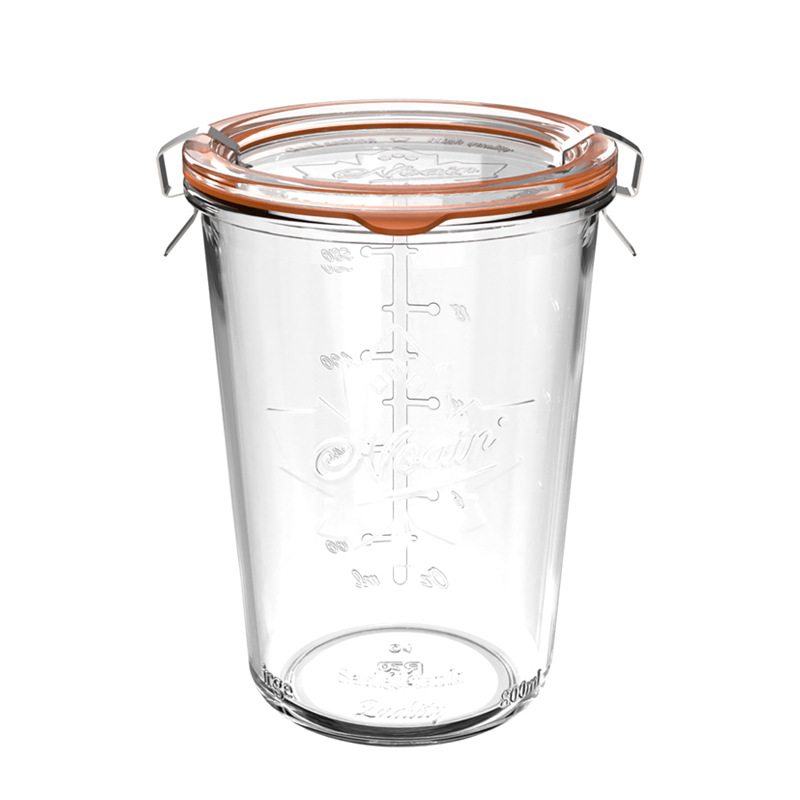 Lebo Noah Double-Sealed Transparent Glass Sealed Jar Grain Jar Snacks Dry Goods Tea Storage Jar