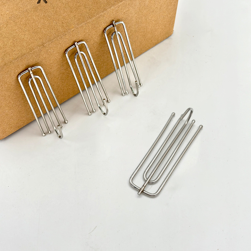 Foreign trade bold stainless steel curtain fabric fork hook universal curtain accessories cloth belt wear hook four claw hook