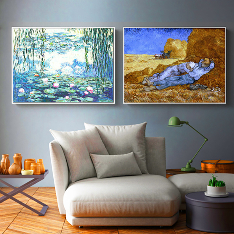 Van Gogh's Famous Painting DIY Digital Oil Painting Flower Coloring Wall Painting Source Factory Cross-Border Delivery Acrylic Painting