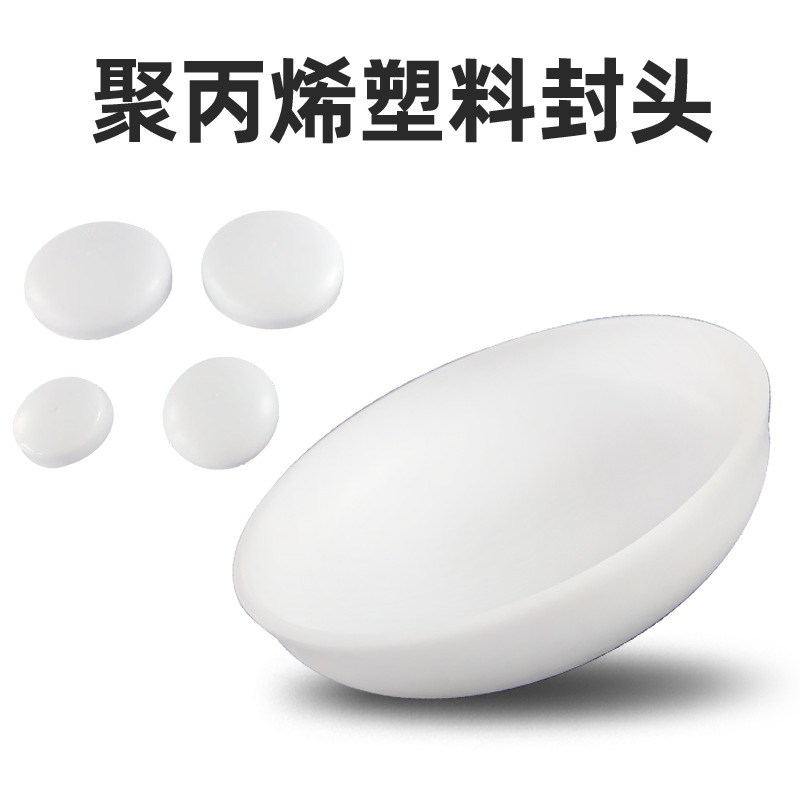 White oval polypropylene anticorrosive head manufacturers add large diameter pp head graphite plastic head cap