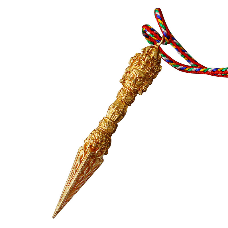 King Kong Pendant Nepalese Xizang Style Pure Copper Cross Vajra Pestle Double Color White Copper Pendle Necklace