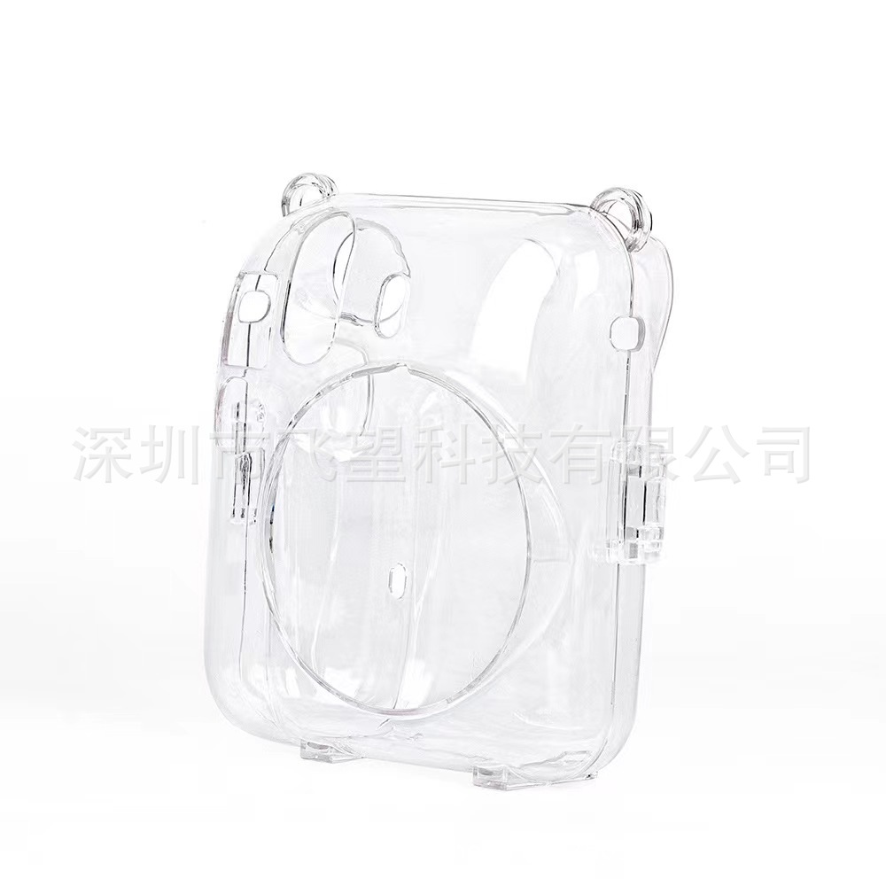 Polaroid instax mini12 Crystal Case Storage Anti-scratch with Rope Transparent Shell Crystal Protective Cover PC Shell