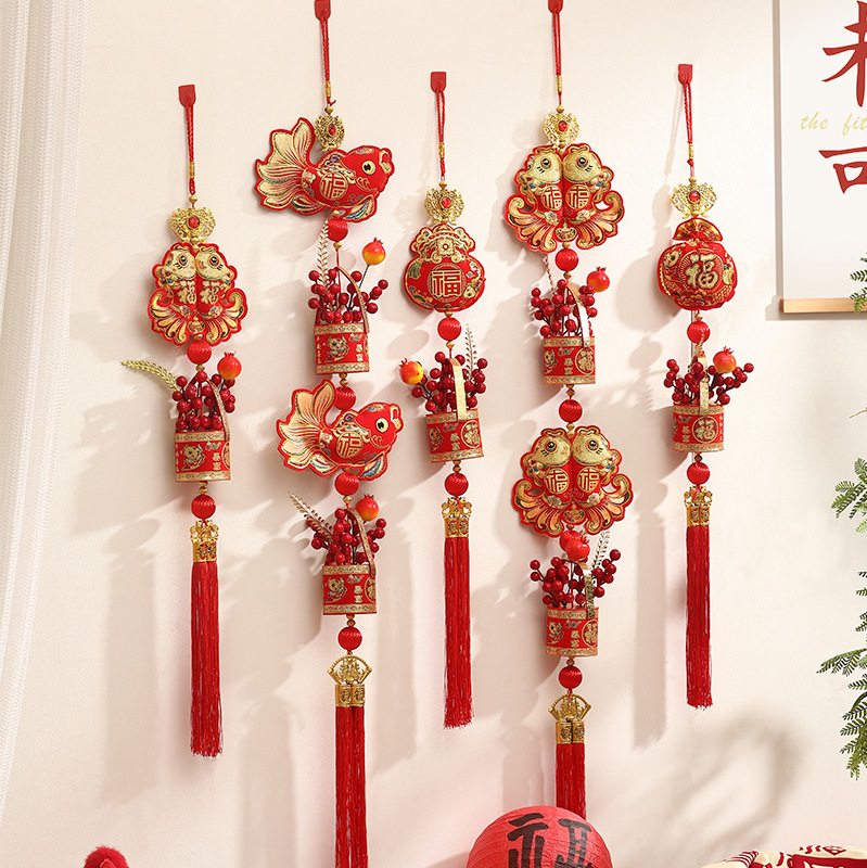 New Year Pendants 2026 New Model Year of the Horse Spring Festival Decorations for Living Room, Shopping Mall, Store, New Year Decorations, New Year Goods Wholesale