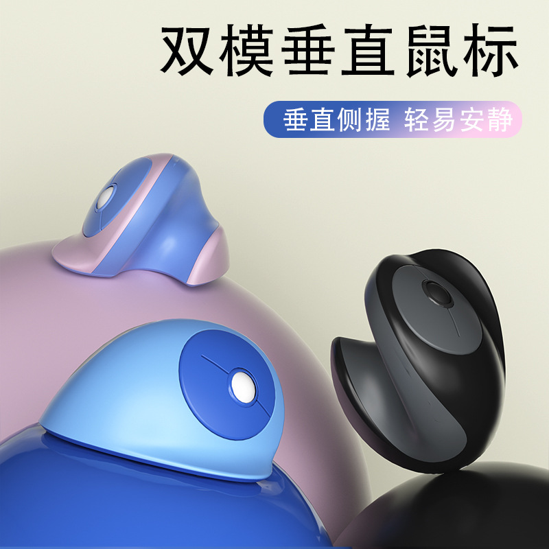 Новая эргономичная вертикальная мышь, беспроводная, двойной режим, ручная вертикальная зарядка, тихая, частная модель