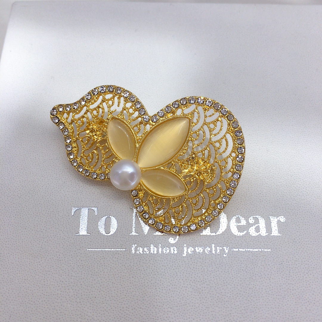 Zhuji Natural Freshwater Pearl New Chinese Style Gourd Brooch Good Luck and Fortune Corsage Autumn and Winter Fashion Versatile Wholesale