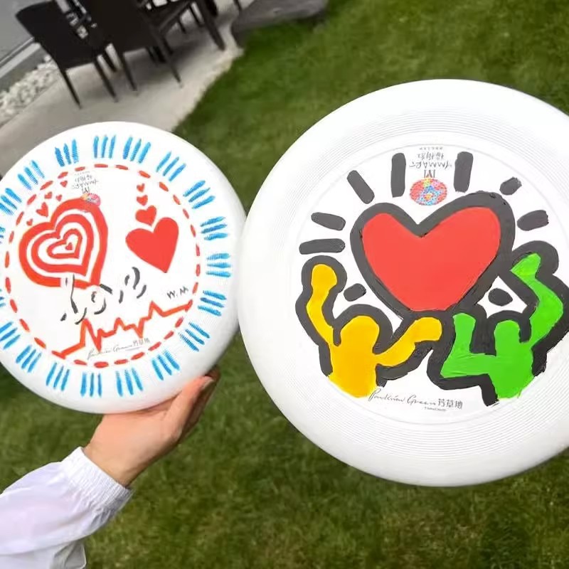 Frisbee Graffiti DIY Painting Outdoor Blank Children's Kindergarten Hand Painting Art Parent-Child Toy Handmade