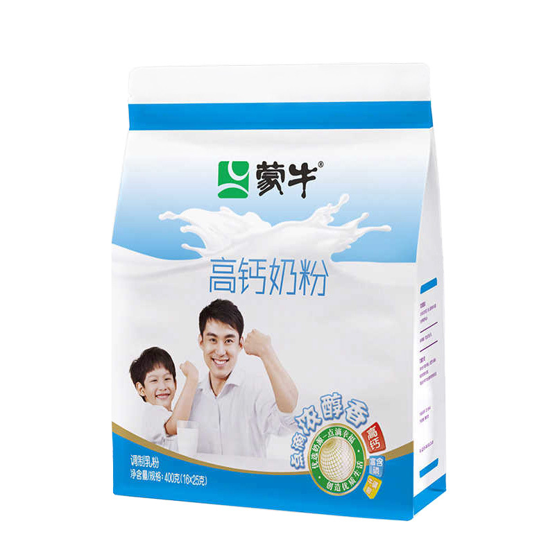 Mengniu High Calcium Milk Powder 400g Bagged Nutritional Milk Powder for Students, Teenagers, Adults, and the Whole Family, Produced in November 2025