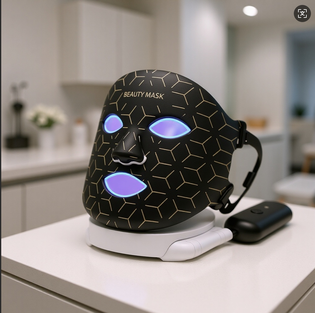 Facial Mask Beauty Device 7-Color Light Mask Beauty Device Led Silicone Photon Rejuvenation Device Spectrometer Facial Mask