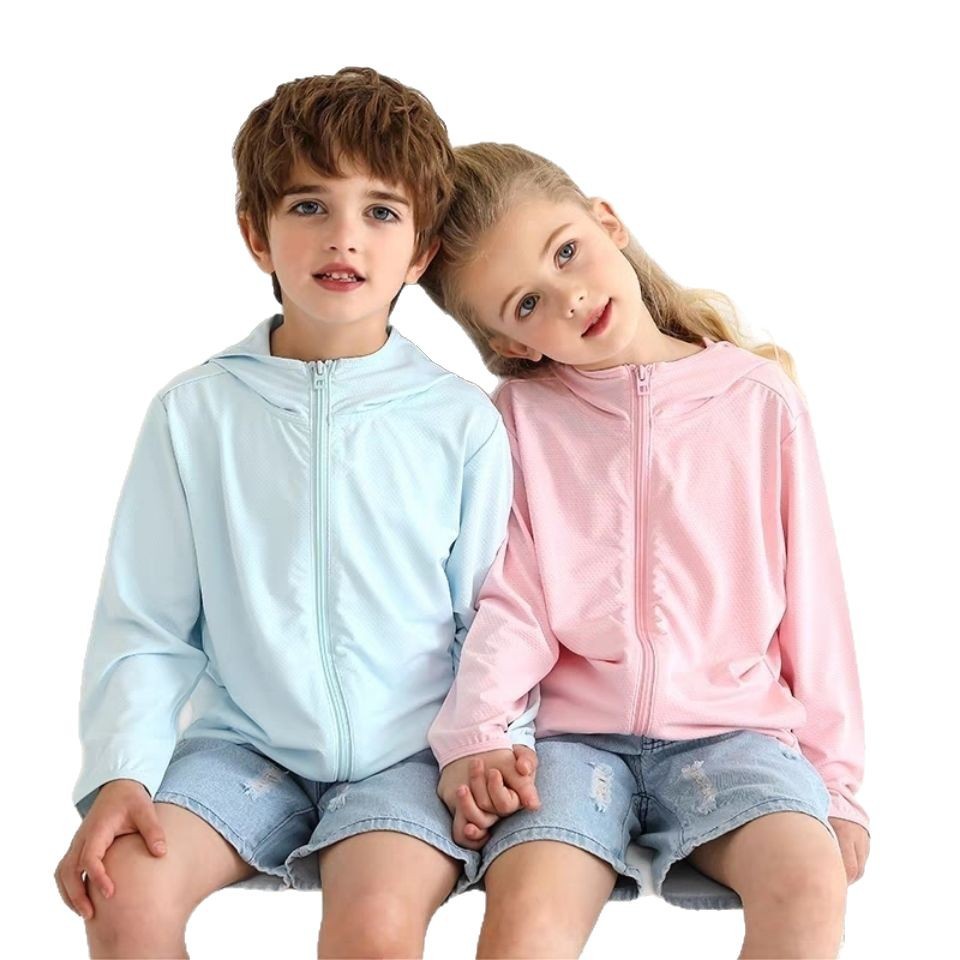 Children's Sunscreen Clothing Summer Skin Clothing Boys and Girls UV Protection Coat Adult Parent-Child Sunshade Clothing