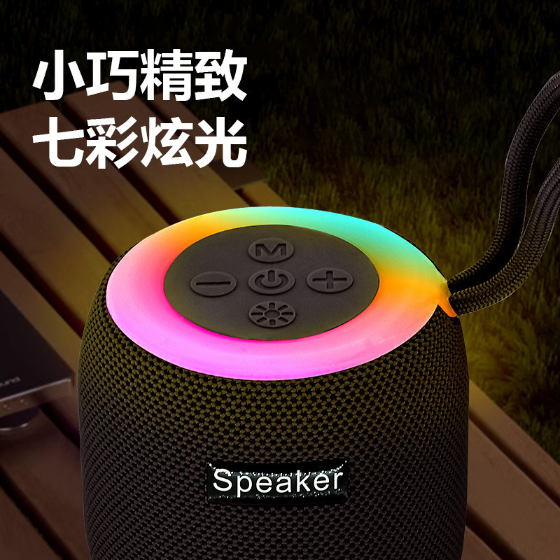 Cross-border 309 Bluetooth Speaker Outdoor Riding Wireless Portable Card Subwoofer Home Atmosphere Light Desktop Audio