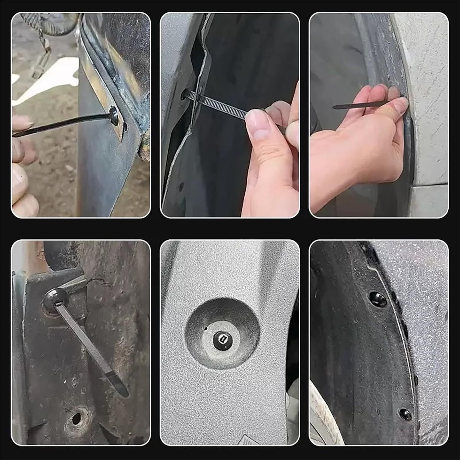 Nylon Cable Ties Multifunctional Cable Ties Through-Hole Fasteners Car Electric Vehicle Fixing Base Plate Fender Rivets Wholesale