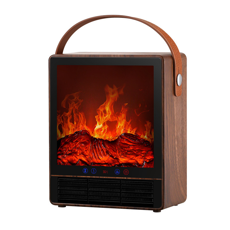 Camel Brand Home Heater with Simulated Flame, Small Wall-Mounted Fireplace, Energy-Saving Heater, Tabletop Electric Heater