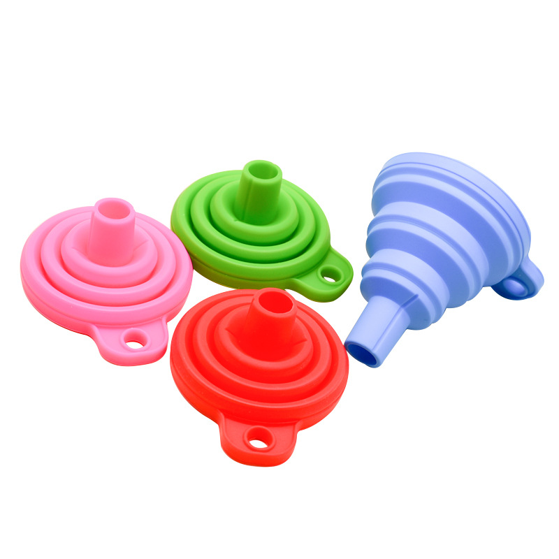 Manufacturer Supplies Food-Grade Portable Foldable Silicone Funnels, Separate Small Funnels, Wholesale Cross-Border Supply