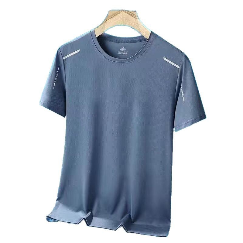 Short-sleeved T-shirt Men's Fashion Brand Summer Loose Half-sleeved 2025 New Fitness Running Simple Printed Top T