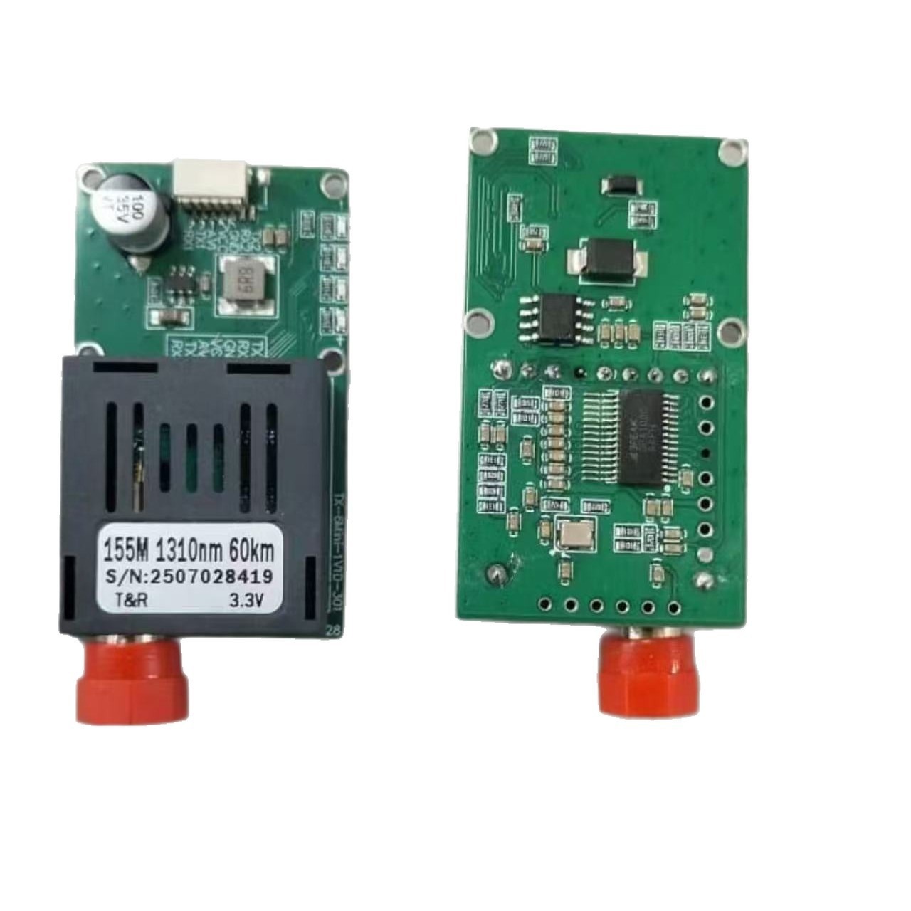 Drone Fiber Optic Module Ttl Optical Transceiver Fiber Optic Port St Interface Module Uart/Sbus to Fiber Optic Communication