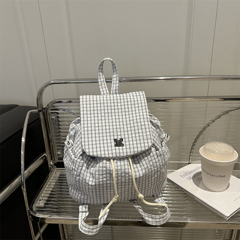 Drawstring Fashion Large-Capacity Backpack 2025 Summer New Versatile Ins Casual Bag This Year's Popular School Bag