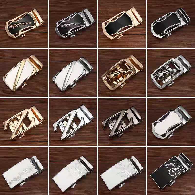 Leather belt buckle men's automatic buckle 3.5 belt buckle alloy belt buckle buckle belt men's belt men's belt