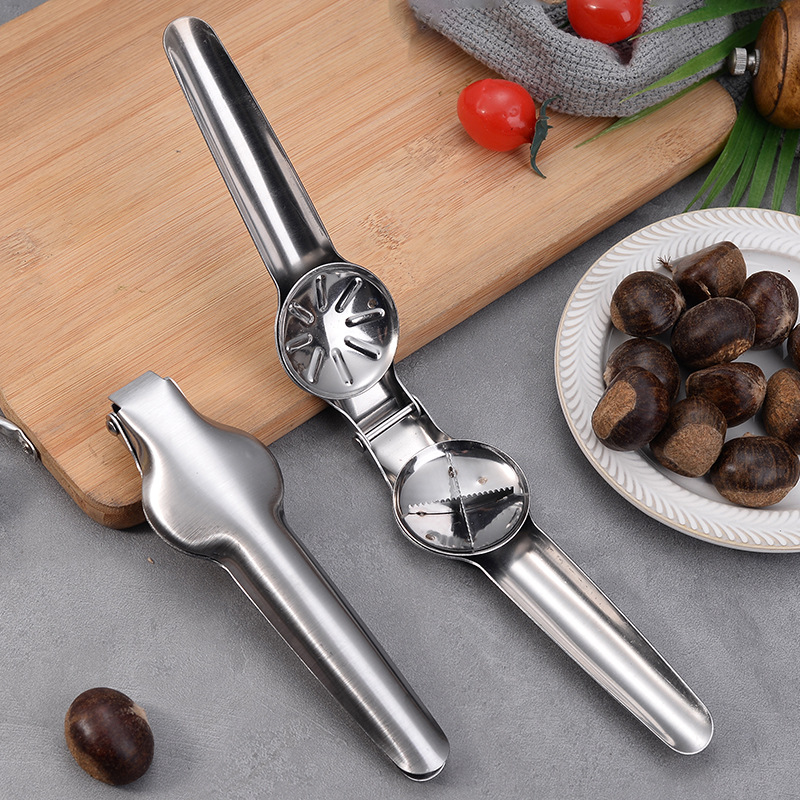 [Directly from the Manufacturer] Stainless Steel Chestnut Opener, Chestnut Peeling Tool, Cross Chestnut Clip, Household Cutting Knife