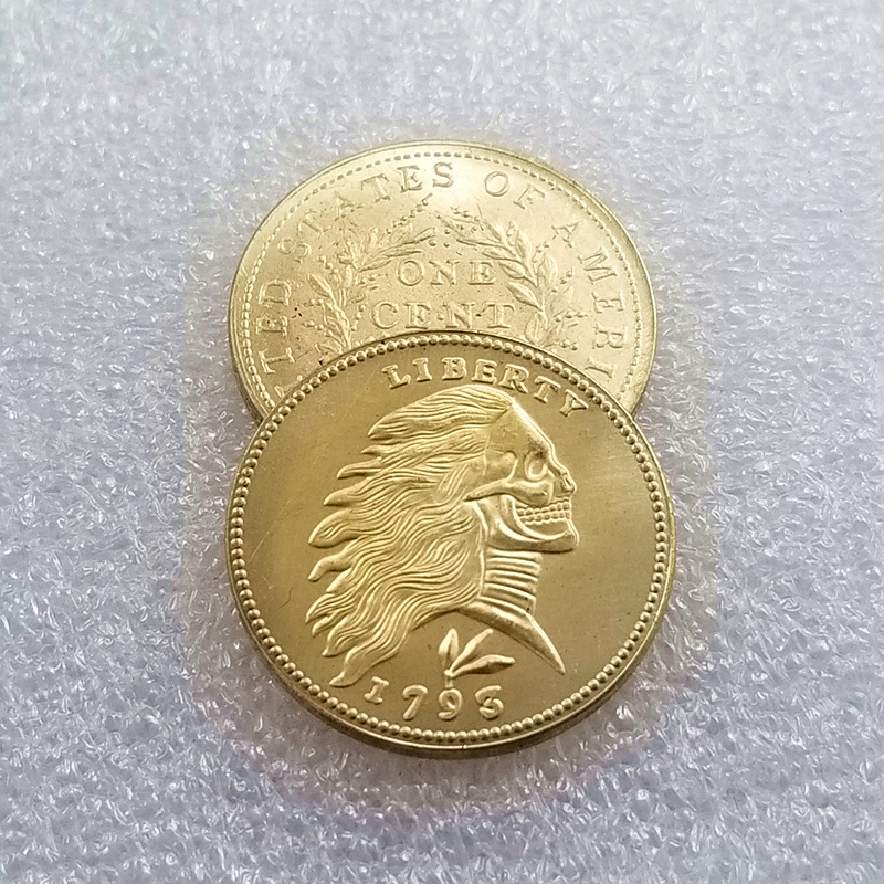 Antique Crafts 1793 Brass Material Wandering Coin # T2048