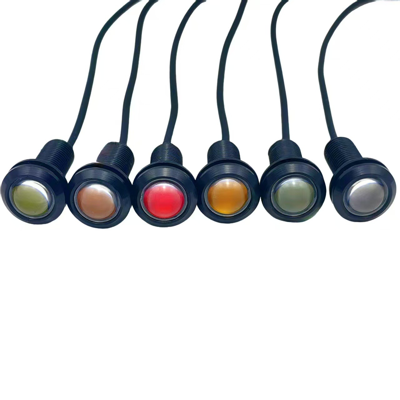 Phnlz Car 23mm Led 6 Lamp Beads Eagle Eye Light High Brightness Lightweight Waterproof Rogue Screw Counterattack Reversing Light