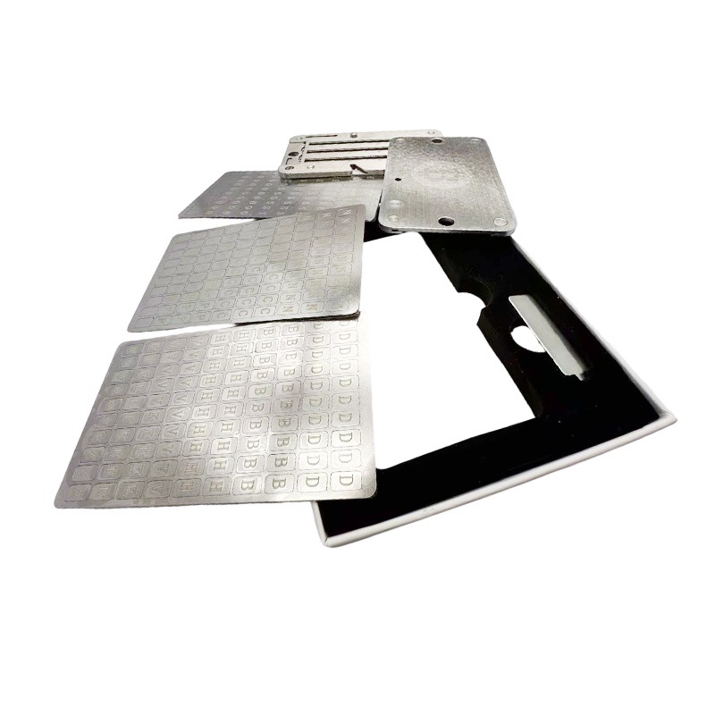 Stainless Steel 304H Word Memorizer (Code Book) Steel Plate Sign Bit B Boxed Digital Panel Spot Wholesale