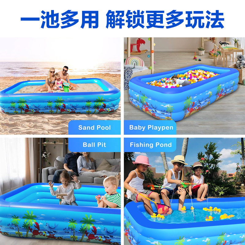 Swimming Pool for Children 1-6 Years Old Large Household Inflatable Swimming Pool 3m Baby Outdoor Paddling Pool Ball Pool Manufacturer Wholesale