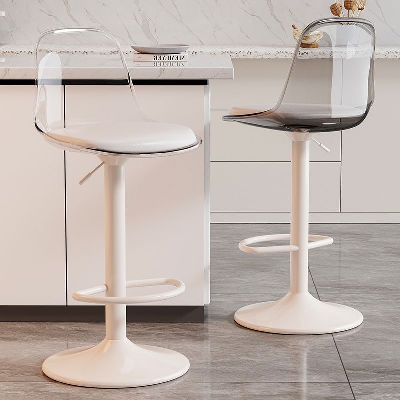 Light Luxury Nordic Bar Stool, Modern Minimalist Bar Swivel Chair, Home Lift Chair, Front Desk High Stool with Backrest
