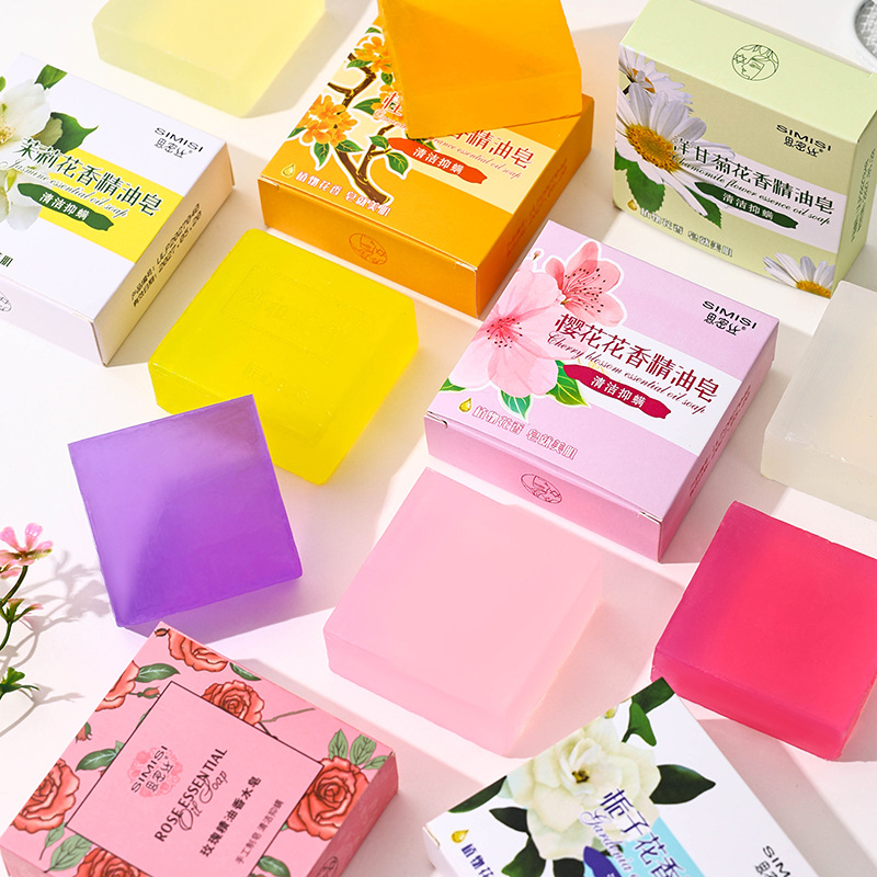 [Simi Silk] Rose Jasmine Osmanthus Lavender Fragrance Oil Soap Hand-made Soap Cleaning and Moisturizing