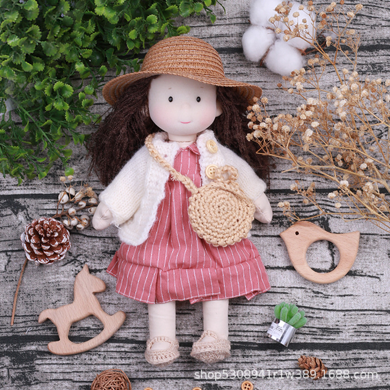 Cotton Body Waldorf Doll Artist Handmade Mini Dress-Up Doll DIY Waldorf Doll