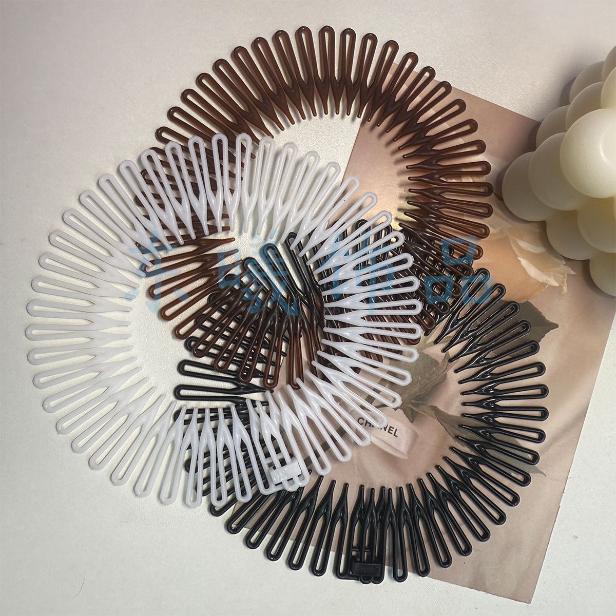 Расческа из рисовой муки, простая и модная, пружинная расческа, кросс-бордерная расческа, пластиковая заколка для волос