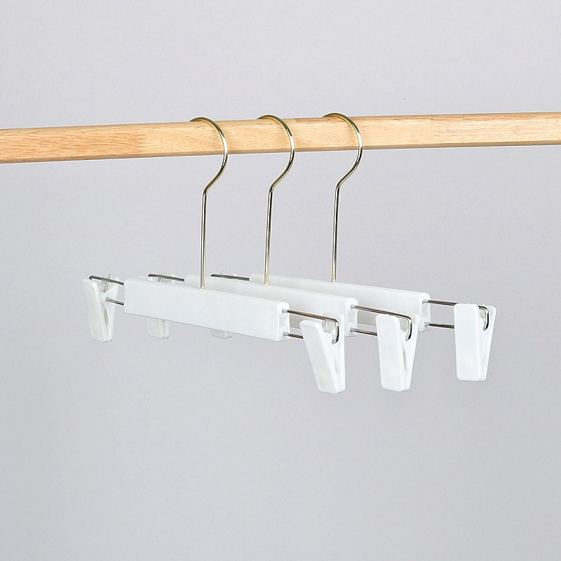 Imitation Wood Grain Black Plastic Clothes Hanger Men's and Women's Suit Non-slip Clothes Hanging Clothing Store White Seamless Wide Shoulder Clothes Brace Pants Clip