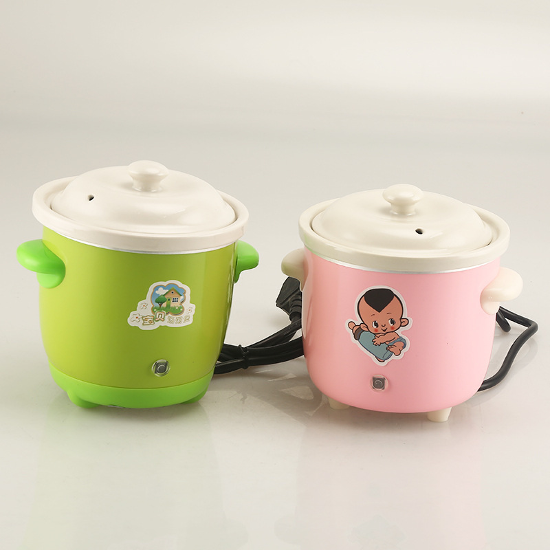 Quanersi Square and Round Electric Stew Pot White Porcelain Stew Pot 0.7L Baby Bb Cooker Electric Stew Pot Health Electric Stew Bird's Nest Stew Pot