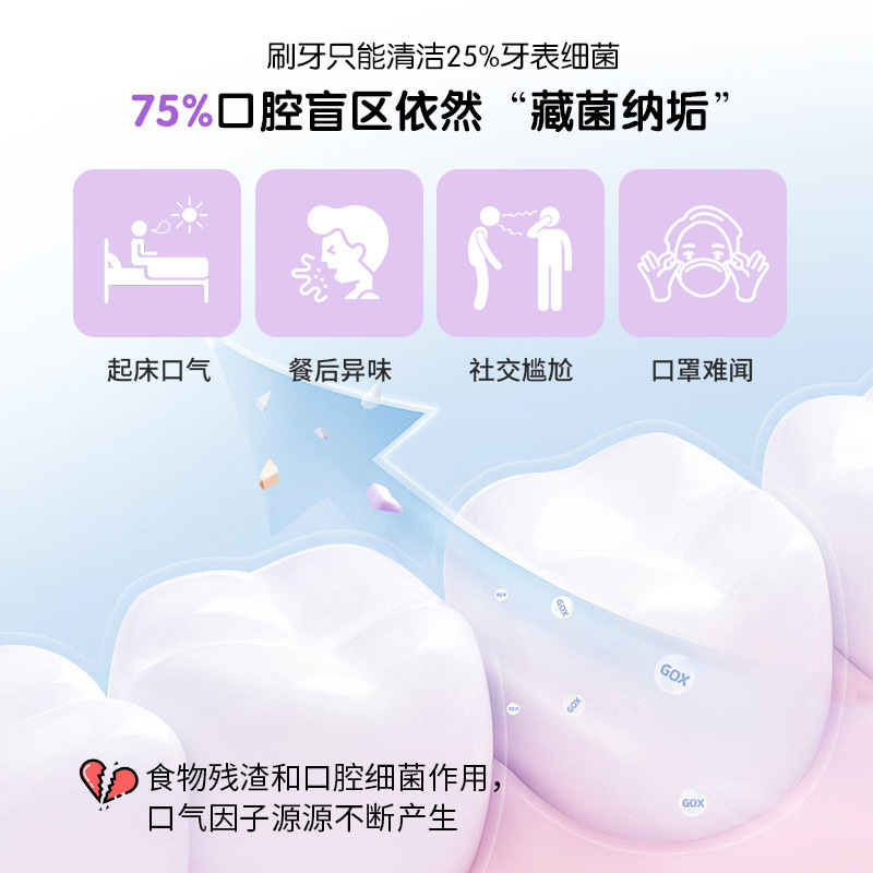 VSEA Fruit Flavor Mouthwash Breath Fresh Disposable Independent Portable Strip Slippery Wholesale