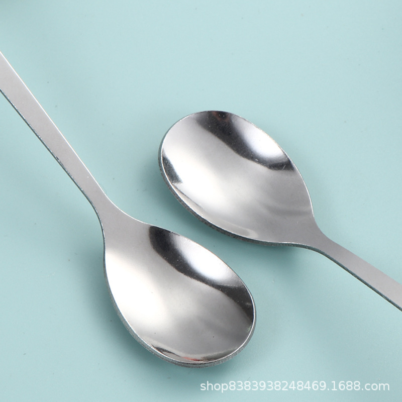 Stainless Steel Imitation Ceramic Handle Spoon Ins Macaron Color Spoon Creative Ball Stainless Steel Fruit Spoon Color Glaze