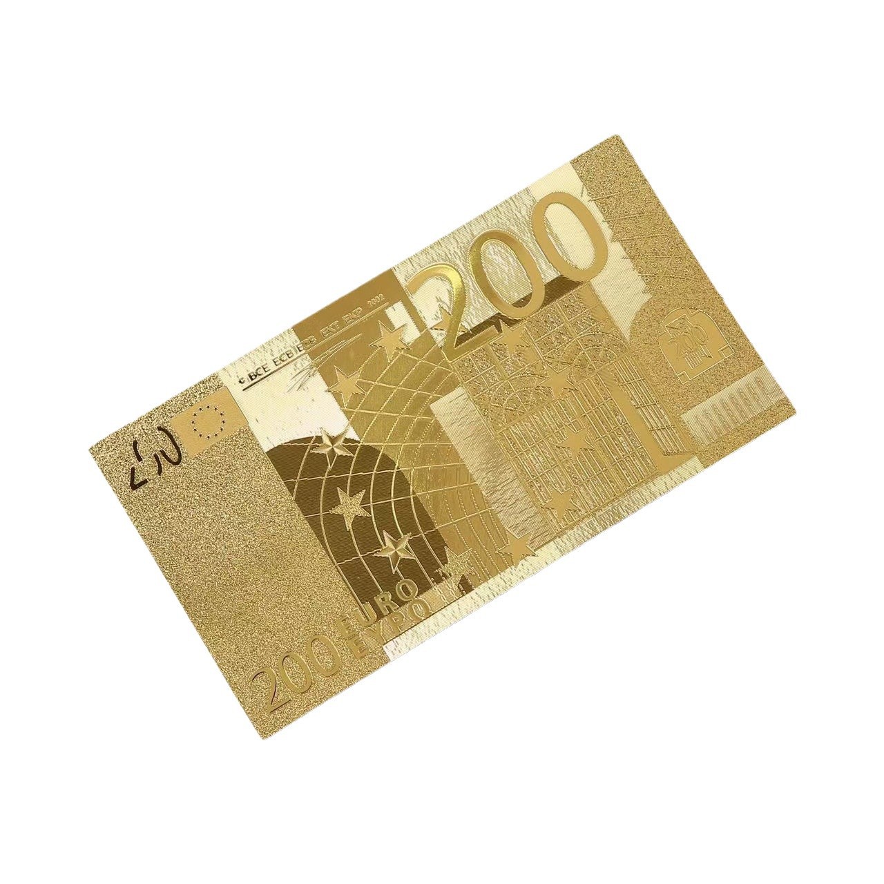 Manufacturer Direct-Operated Gold Foil Commemorative Currency Commemorative Banknotes Set of 7 Double-Sided Gold Euro Currency Collection Custom Printing