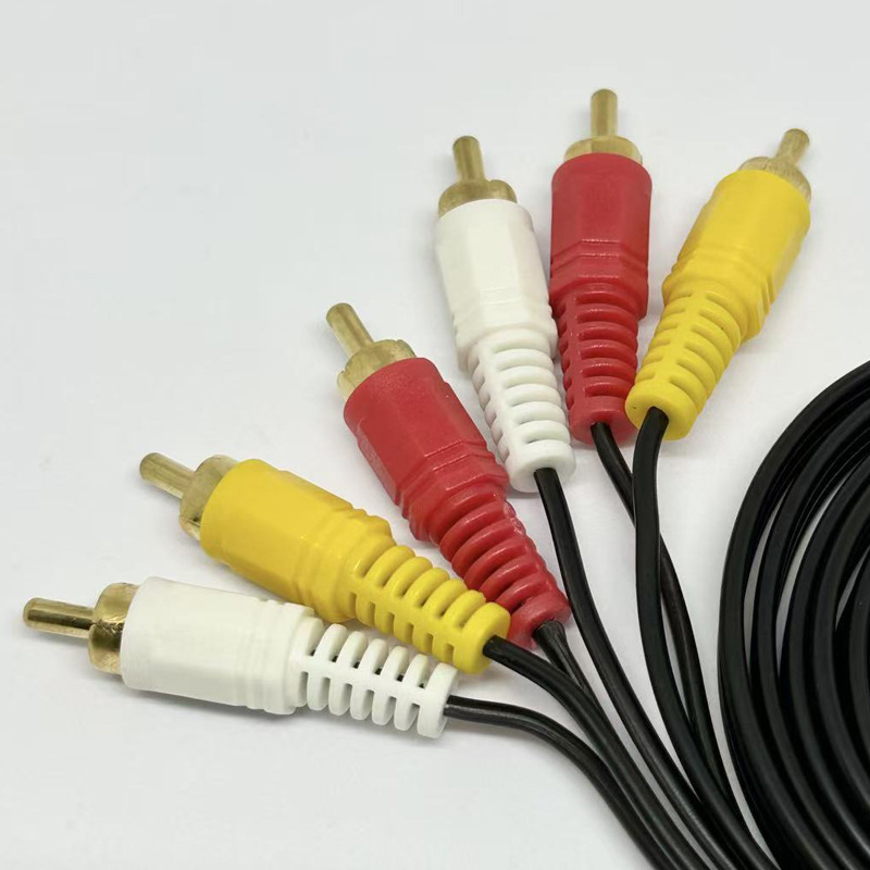 Three-To-Three Cable, 2.1m-Pin Lotus Cable, Av Cable, Audio and Video Connection Cable, Computer Connection Audio Cable, Speaker Cable