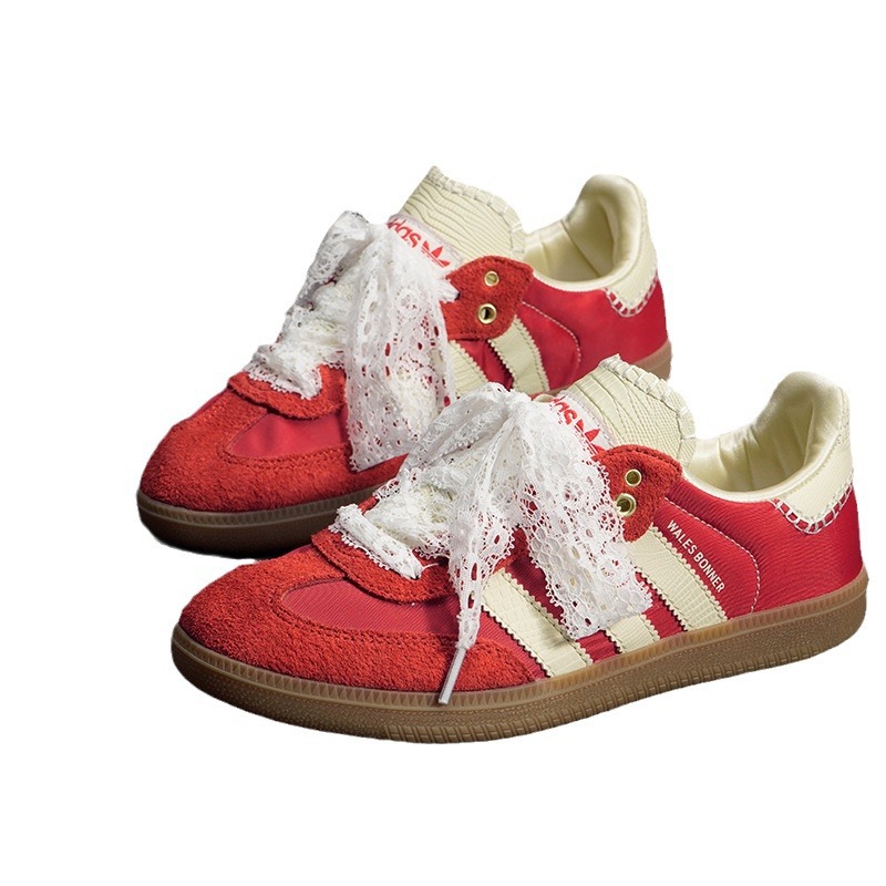 Silk Tape Fit T-toe Shoes DIY Ballet Style Samba T-toe Shoes German Training Shoes White Lace Lace