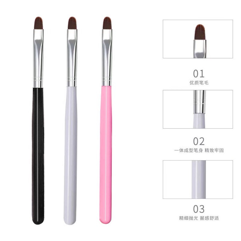 Factory Direct single black and white powder short rod round head phototherapy pen wholesale beginner phototherapy nail brush tool