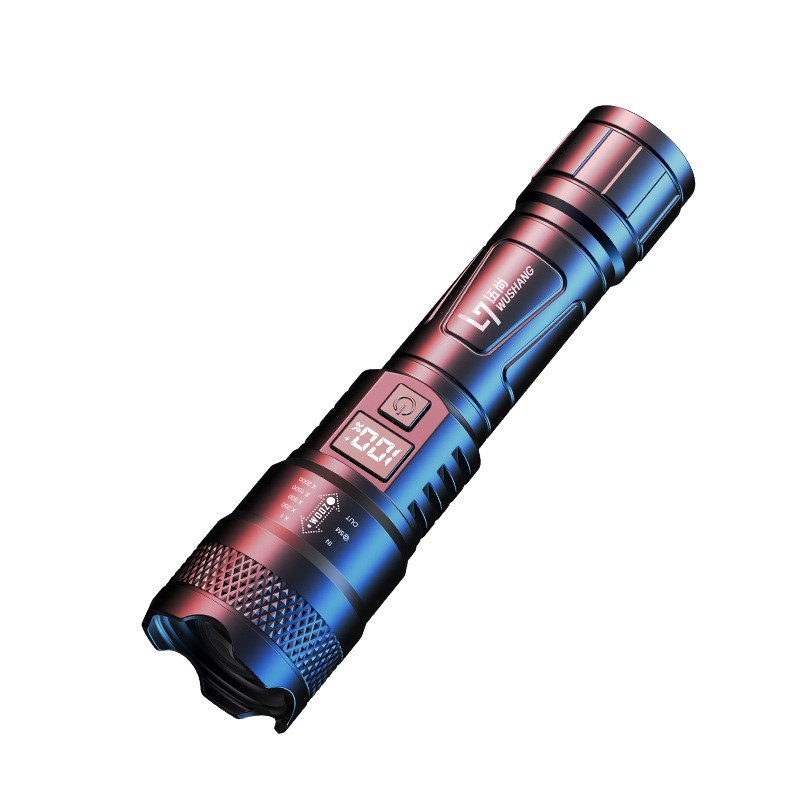 Wholesale Strong Light Flashlight Outdoor Multi-Function Flashlight Rechargeable Household Portable Mini Zoom Flashlight