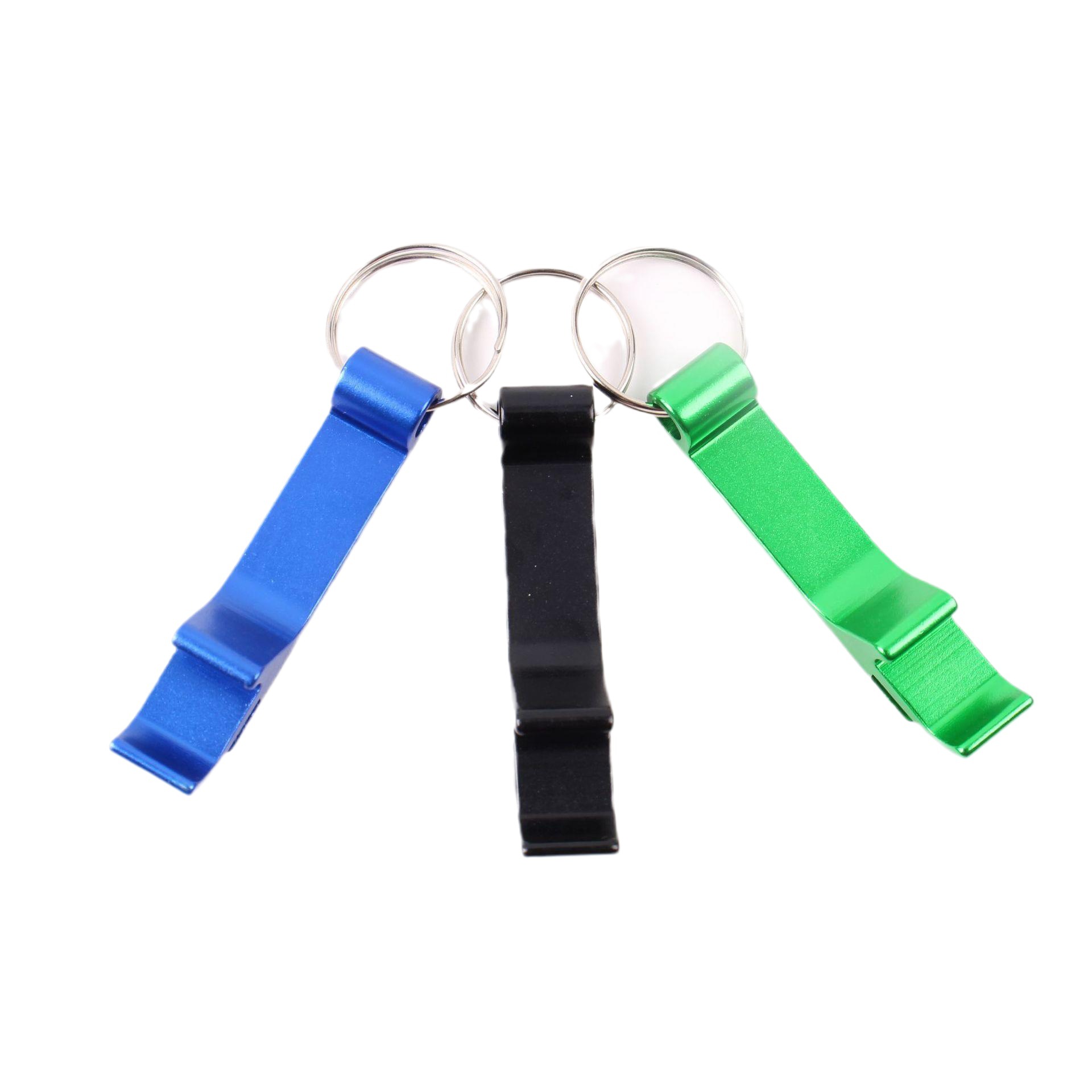 Creative aluminum alloy bottle opener color beer can opener multi-function key chain gift plus logo