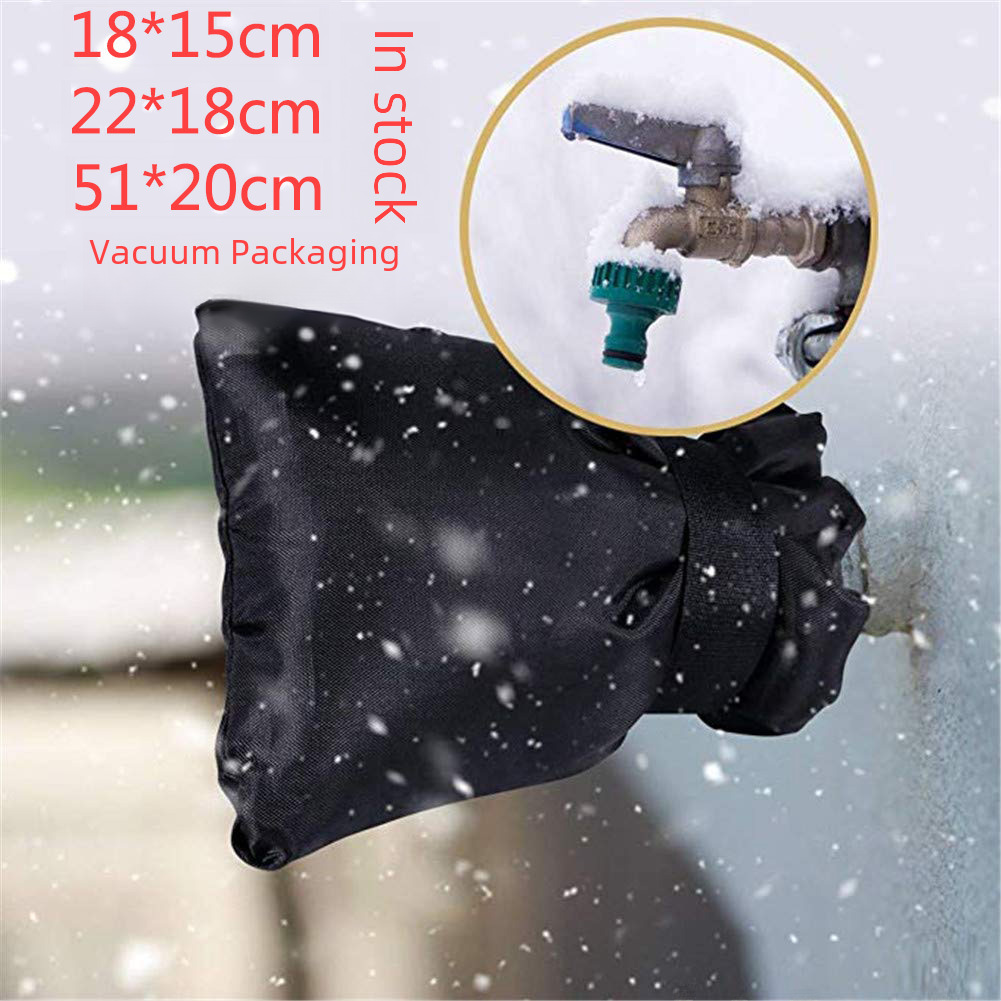 Outdoor Faucet Cover Winter Faucet Anti-freeze Protective Cover Reflective Strip Thermal Insulation Anti-icing Faucet Protective Cover