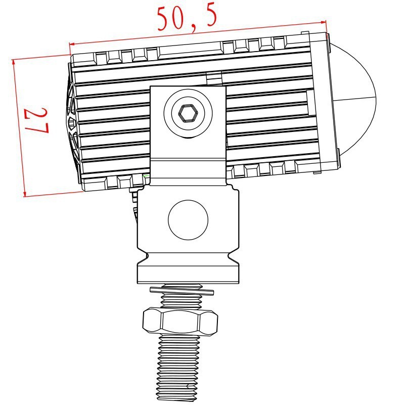 Battery Car Electric Scooter Led Two-Color Spotlight Flash Fog Light Large Field of View Strong Light 10-30V Waterproof Headlight