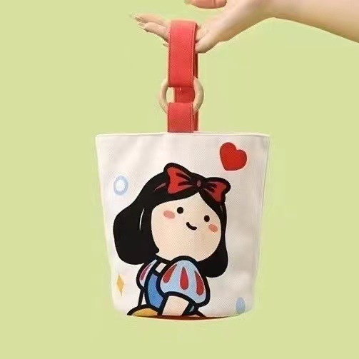 New Small Tote Bag, Cute and Versatile, Large-capacity Bucket Bag, Portable Handbag for Outings, Hand-held Lunch Bag, Canvas Bag