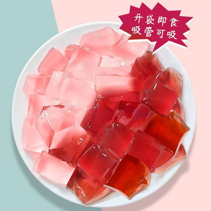 Mi Xue Qingti Strawberry Osmanthus Jelly 1kg No-Cook Ready-To-Eat Ice Powder Sucking Jelly Milk Tea Shop Special Jelly Raw Material