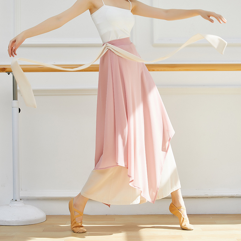 Chinese Dance Pants Women's Loose Elegant Chiffon Culottes Classical Dance Performance Costume Practice Wide Leg Pants