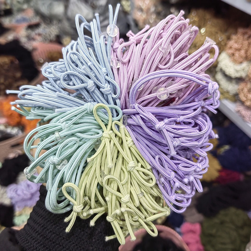 Small white buckle rope wholesale new semi-finished small rubber band leather cover Korean simple women's hair band Korean rubber band